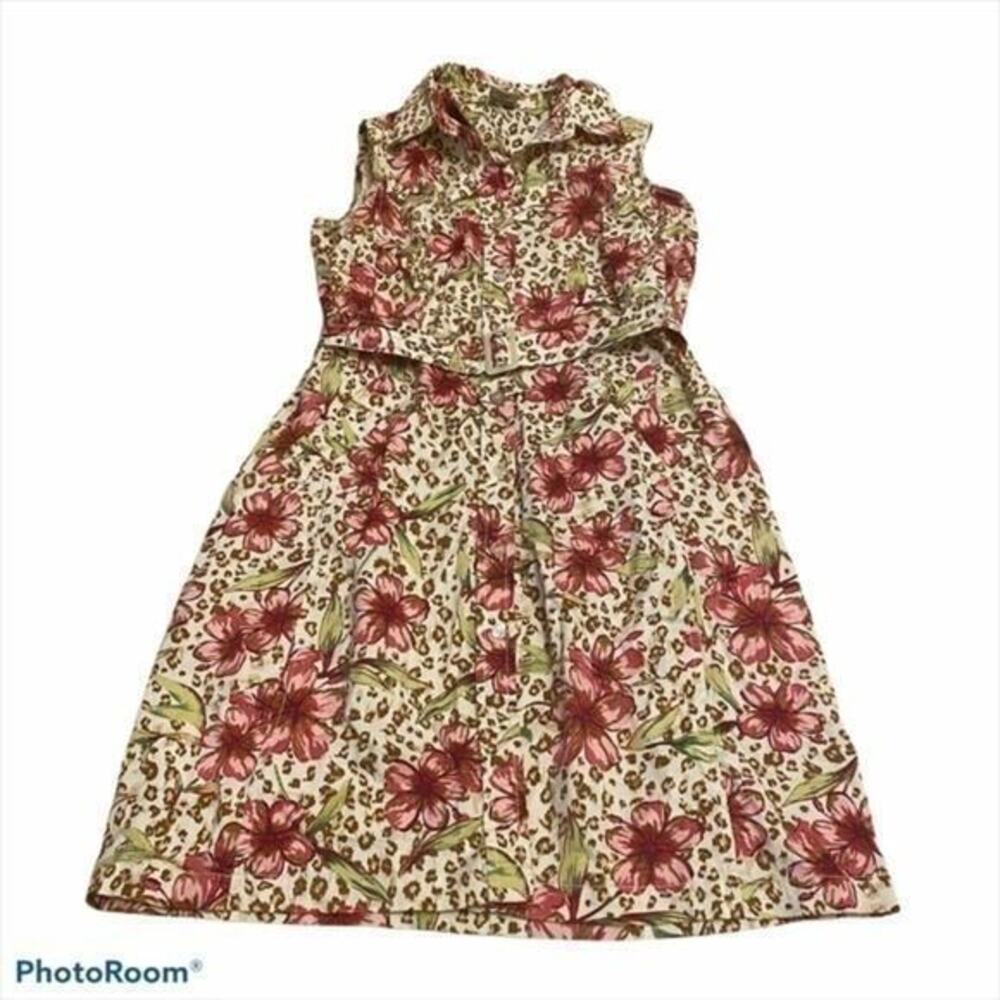White Stag Floral Dress with Belt